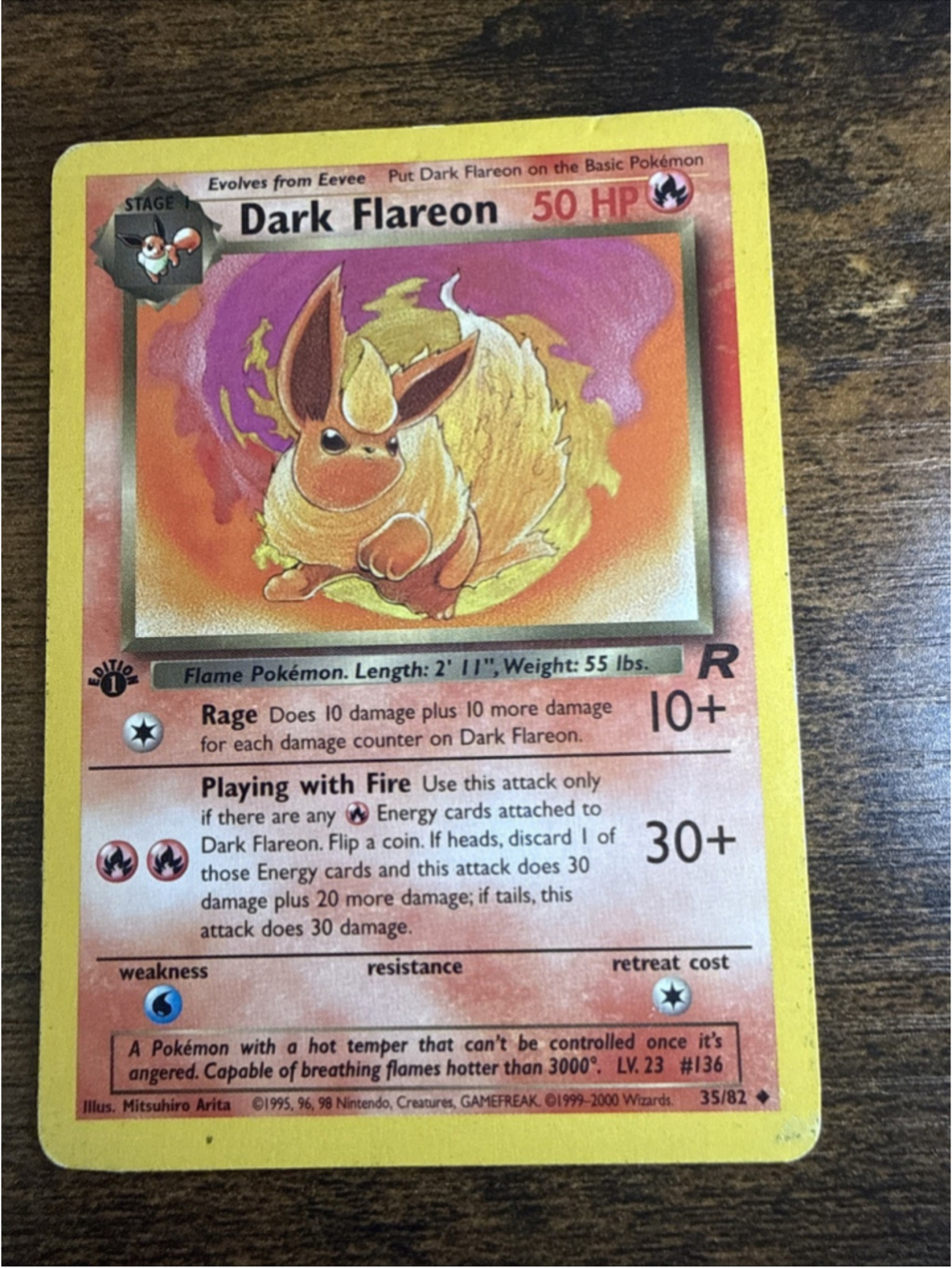 Dark Flareon 35/82 Team Rocket Regular